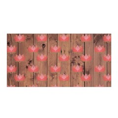 Zen Lotus Wood Wall Satin Wrap by snowwhitegirl