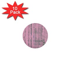 Old Pink Wood Wall 1  Mini Buttons (10 Pack)  by snowwhitegirl