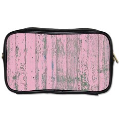 Old Pink Wood Wall Toiletries Bag (one Side) by snowwhitegirl