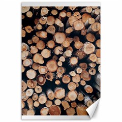 Wood Stick Piles Canvas 24  X 36 