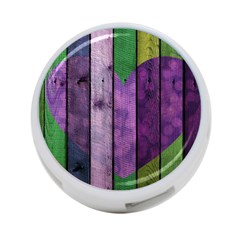 Wood Wall Heart Purple Green 4-port Usb Hub (two Sides) by snowwhitegirl