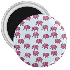 Pink Flower Elephant 3  Magnets by snowwhitegirl