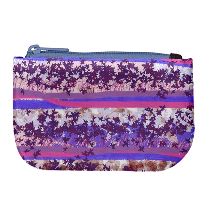 Abstract Pastel Pink Blue Large Coin Purse