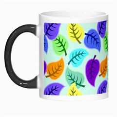 Colorful Leaves Blue Morph Mugs