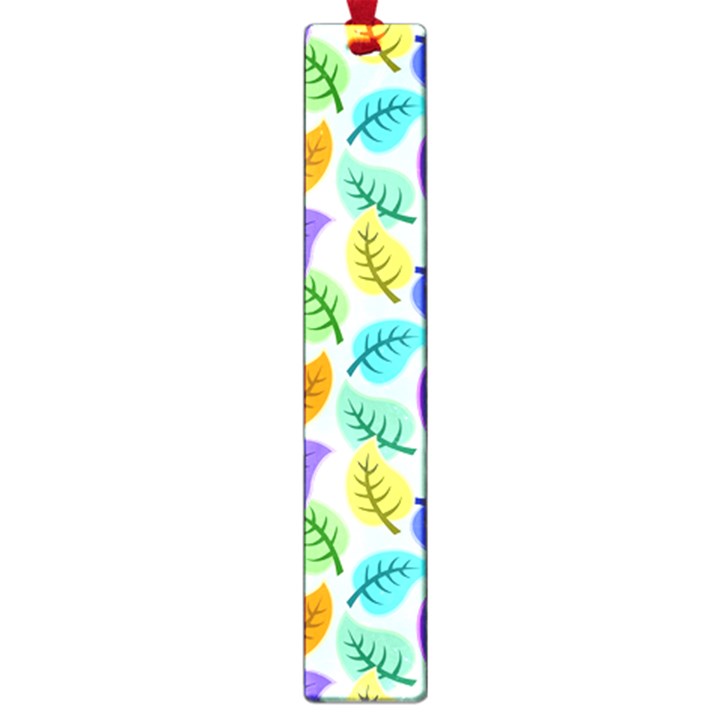 Colorful Leaves Blue Large Book Marks