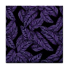 Tropical Leaves Purple Face Towel by snowwhitegirl