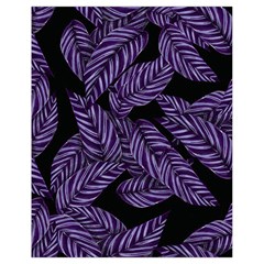Tropical Leaves Purple Drawstring Bag (small) by snowwhitegirl