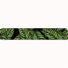 Tropical Leaves On Black Small Bar Mats by snowwhitegirl