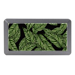 Tropical Leaves On Black Memory Card Reader (mini) by snowwhitegirl