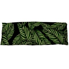 Tropical Leaves On Black Body Pillow Case Dakimakura (two Sides) by snowwhitegirl