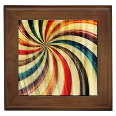 Abstract Rainbow Swirl Framed Tiles by snowwhitegirl