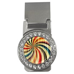 Abstract Rainbow Swirl Money Clips (cz)  by snowwhitegirl