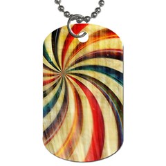 Abstract Rainbow Swirl Dog Tag (one Side) by snowwhitegirl