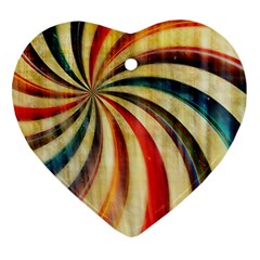 Abstract Rainbow Swirl Heart Ornament (two Sides) by snowwhitegirl