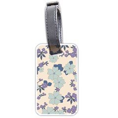 Vintage Floral Blue Pattern Luggage Tags (one Side) 