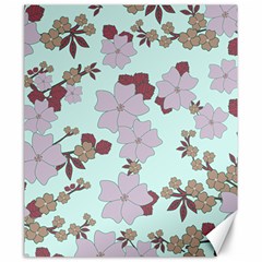 Vintage Floral Lilac Pattern Canvas 20  X 24  by snowwhitegirl