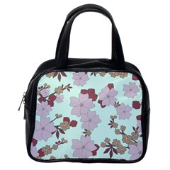 Vintage Floral Lilac Pattern Classic Handbag (one Side)