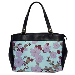 Vintage Floral Lilac Pattern Oversize Office Handbag by snowwhitegirl