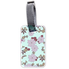 Vintage Floral Lilac Pattern Luggage Tags (two Sides) by snowwhitegirl