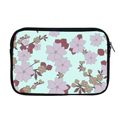 Vintage Floral Lilac Pattern Apple Macbook Pro 17  Zipper Case by snowwhitegirl