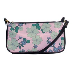 Vintage Floral Lilac Pattern Pink Shoulder Clutch Bag