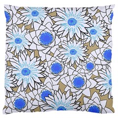 Vintage White Blue Flowers Standard Flano Cushion Case (two Sides) by snowwhitegirl