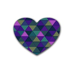 Blue Geometric Heart Coaster (4 Pack) 