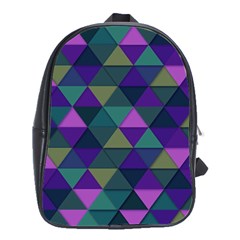 Blue Geometric School Bag (large)