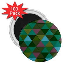 Green Geometric 2 25  Magnets (100 Pack)  by snowwhitegirl