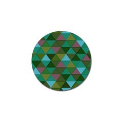 Green Geometric Golf Ball Marker (4 Pack)