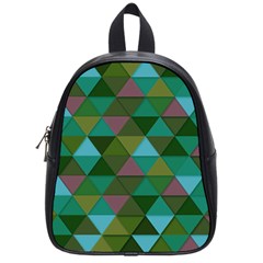 Green Geometric School Bag (small) by snowwhitegirl