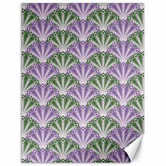 Vintage Scallop Violet Green Pattern Canvas 18  X 24  by snowwhitegirl