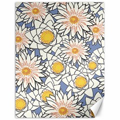 Vintage White Flowers Canvas 12  X 16  by snowwhitegirl