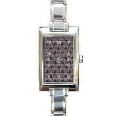 Gothic Church Pattern Rectangle Italian Charm Watch