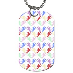 Colorful Cherubs White Dog Tag (one Side)