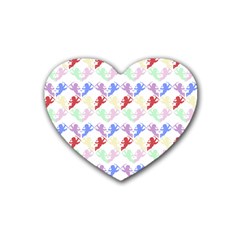 Colorful Cherubs White Heart Coaster (4 Pack)  by snowwhitegirl