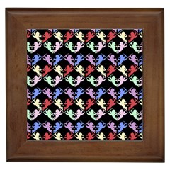 Colorful Cherubs Black Framed Tiles