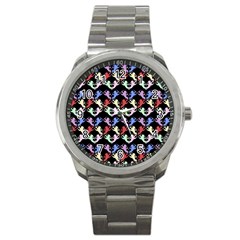 Colorful Cherubs Black Sport Metal Watch