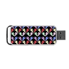 Colorful Cherubs Black Portable USB Flash (One Side)