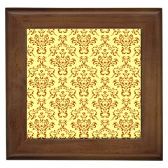 Victorian Paisley Yellow Framed Tiles by snowwhitegirl