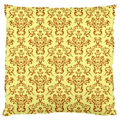 Victorian Paisley Yellow Standard Flano Cushion Case (one Side) by snowwhitegirl