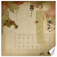 Flapper Lady Vintage Canvas 12  X 12 