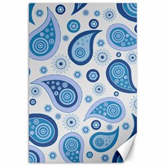 Retro Paisley Blue Canvas 20  X 30  by snowwhitegirl