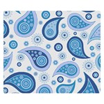 Retro Paisley Blue Double Sided Flano Blanket (Small)  50 x40  Blanket Back