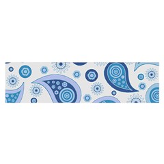 Retro Paisley Blue Satin Scarf (oblong)