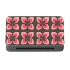 Retro Flower Pink Brown Memory Card Reader With Cf by snowwhitegirl