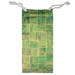 Abstract Green Tile Jewelry Bag