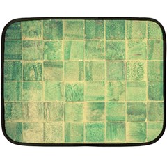 Abstract Green Tile Fleece Blanket (mini)
