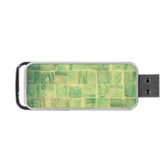 Abstract Green Tile Portable Usb Flash (two Sides) by snowwhitegirl