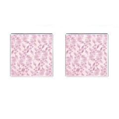 Pink Floral Cufflinks (square)